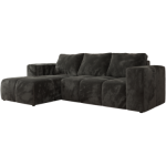 Narożnik MONIVA L - strona lewa - ciemnoszary, plusz