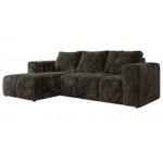 Narożnik MONIVA L - strona lewa - ciemnoszary, plusz