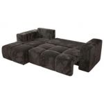 Narożnik MONIVA L - strona lewa - ciemnoszary, plusz