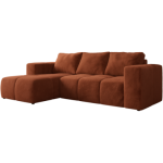 Narożnik MONIVA L - strona lewa - pomarańczowy, plusz