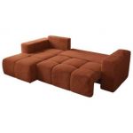 Narożnik MONIVA L - strona lewa - pomarańczowy, plusz