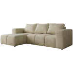 Narożnik MONIVA L - strona lewa - beżowy, welwet