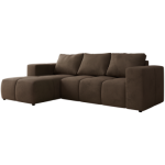 Narożnik MONIVA L - strona lewa - brązowy, welwet