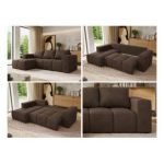 Narożnik MONIVA L - strona lewa - brązowy, welwet