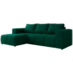 Narożnik MONIVA L - strona lewa - ciemnozielony, welwet