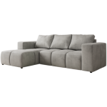 Narożnik MONIVA L - strona lewa - jasnoszary, welwet