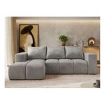 Narożnik MONIVA L - strona lewa - jasnoszary, welwet