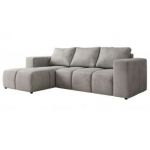 Narożnik MONIVA L - strona lewa - jasnoszary, welwet