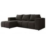 Narożnik MONIVA L - strona lewa - ciemnoszary, welwet