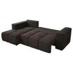 Narożnik MONIVA L - strona lewa - ciemnoszary, welwet