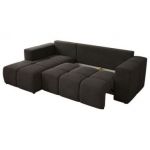 Narożnik MONIVA L - strona lewa - ciemnoszary, welwet