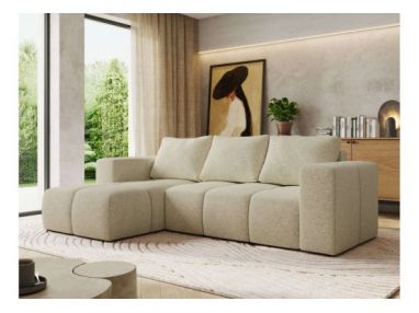 Narożnik MONIVA L - strona lewa - kremowy, struktura