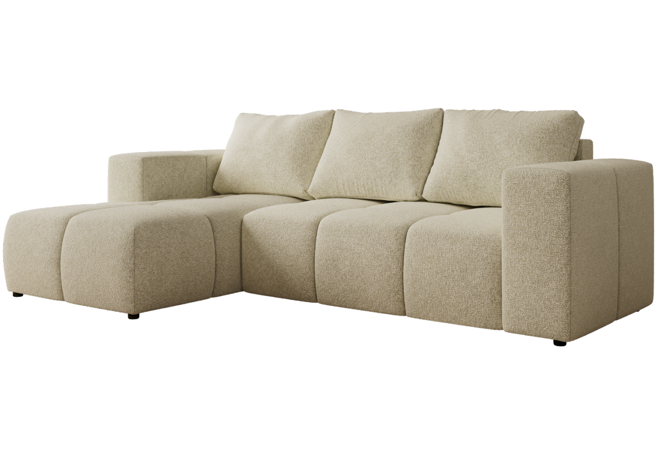 Narożnik MONIVA L - strona lewa - kremowy, struktura