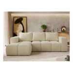 Narożnik MONIVA L - strona lewa - kremowy, struktura