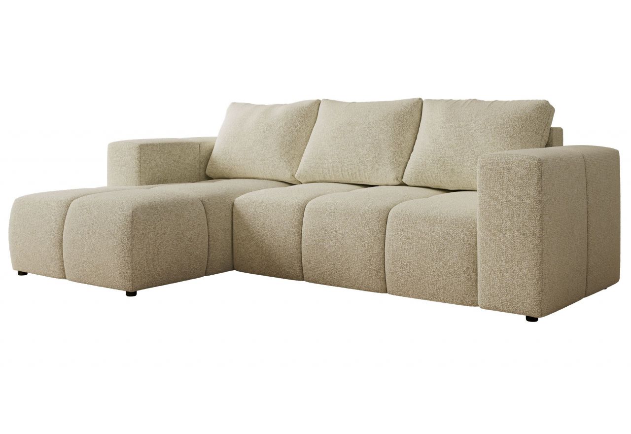 Narożnik MONIVA L - strona lewa - kremowy, struktura