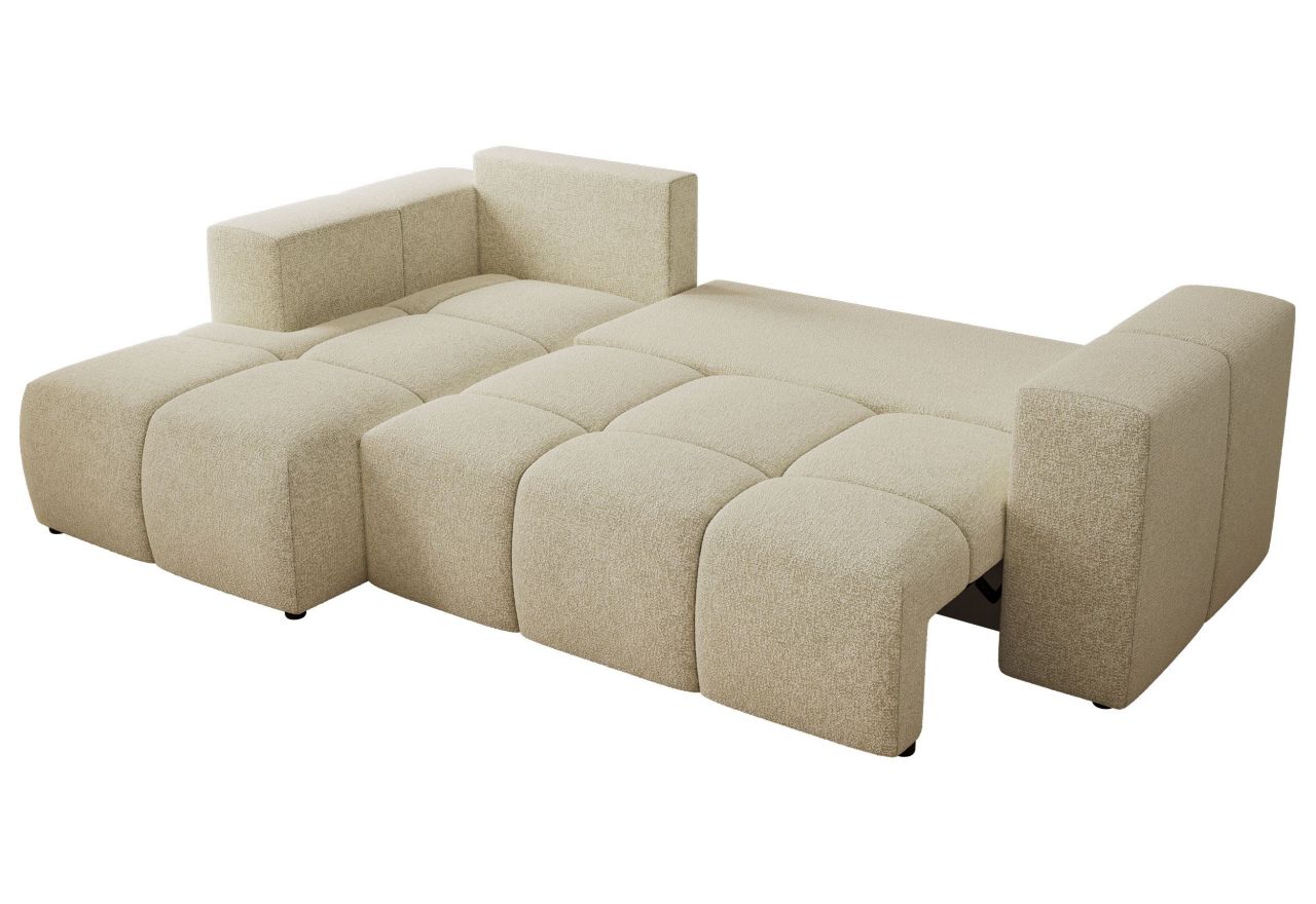 Narożnik MONIVA L - strona lewa - kremowy, struktura