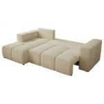 Narożnik MONIVA L - strona lewa - kremowy, struktura