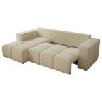 Narożnik MONIVA L - strona lewa - kremowy, struktura