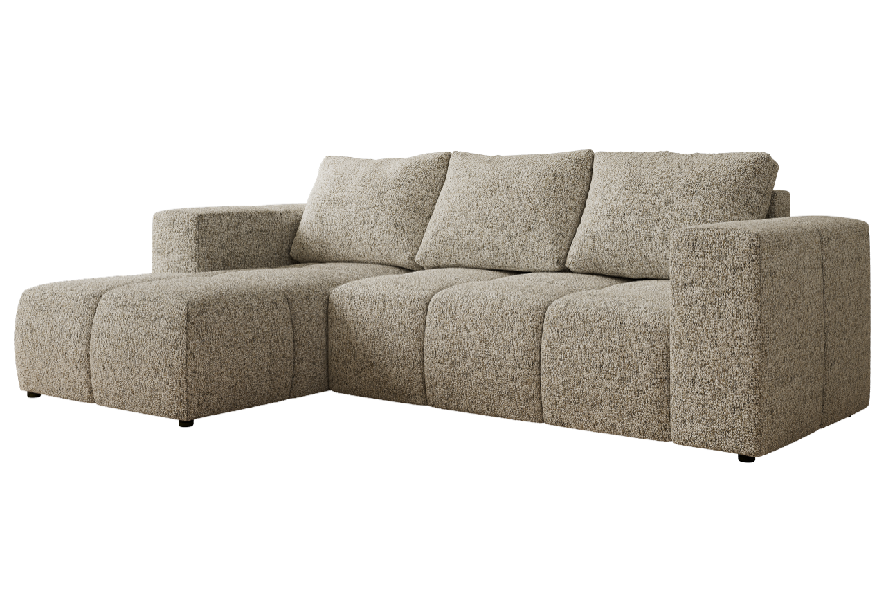 Narożnik MONIVA L - strona lewa - beżowy, struktura