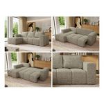 Narożnik MONIVA L - strona lewa - beżowy, struktura