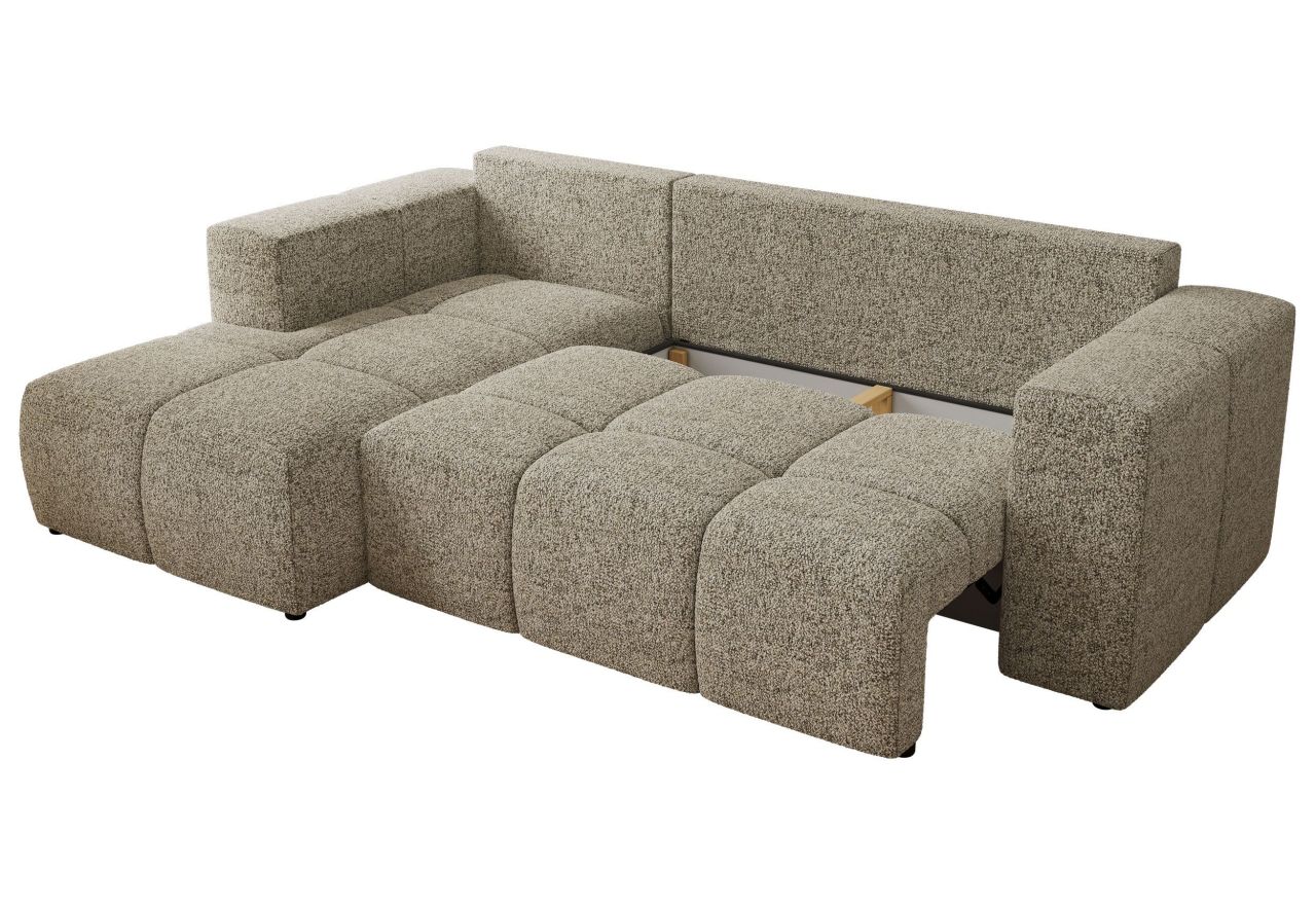 Narożnik MONIVA L - strona lewa - beżowy, struktura