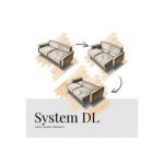 Narożnik MONIVA L - strona lewa - beżowy, struktura