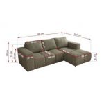 Narożnik MONIVA L - strona lewa - szary, struktura