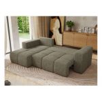 Narożnik MONIVA L - strona lewa - szary, struktura