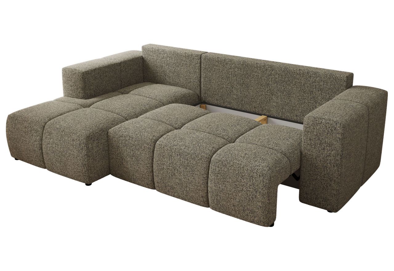 Narożnik MONIVA L - strona lewa - szary, struktura