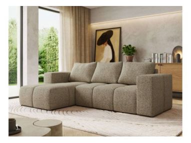 Narożnik MONIVA L - strona lewa - ciemnobeżowy, struktura