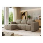 Narożnik MONIVA L - strona lewa - ciemnobeżowy, struktura