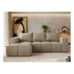 Narożnik MONIVA L - strona lewa - ciemnobeżowy, struktura