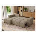 Narożnik MONIVA L - strona lewa - ciemnobeżowy, struktura