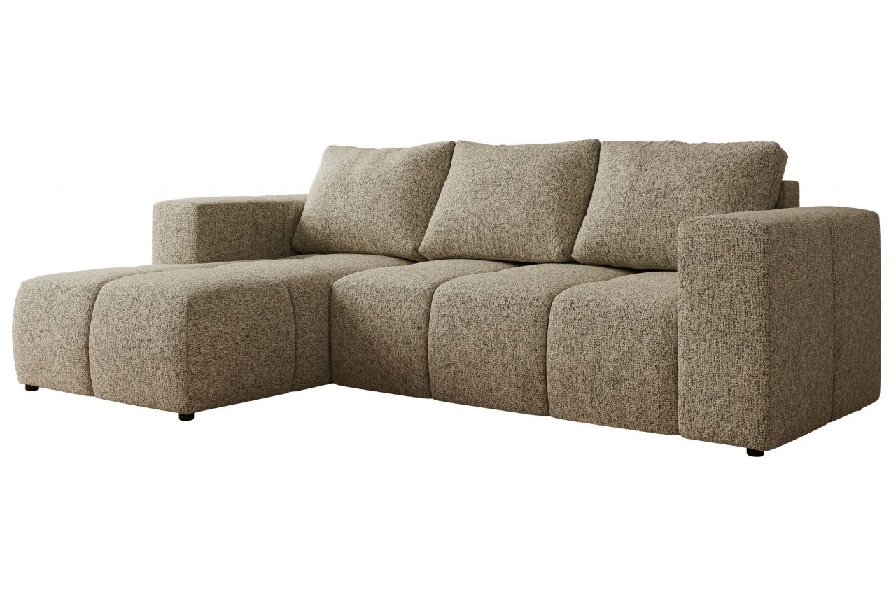 Narożnik MONIVA L - strona lewa - ciemnobeżowy, struktura