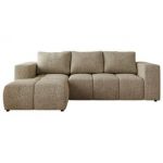 Narożnik MONIVA L - strona lewa - ciemnobeżowy, struktura