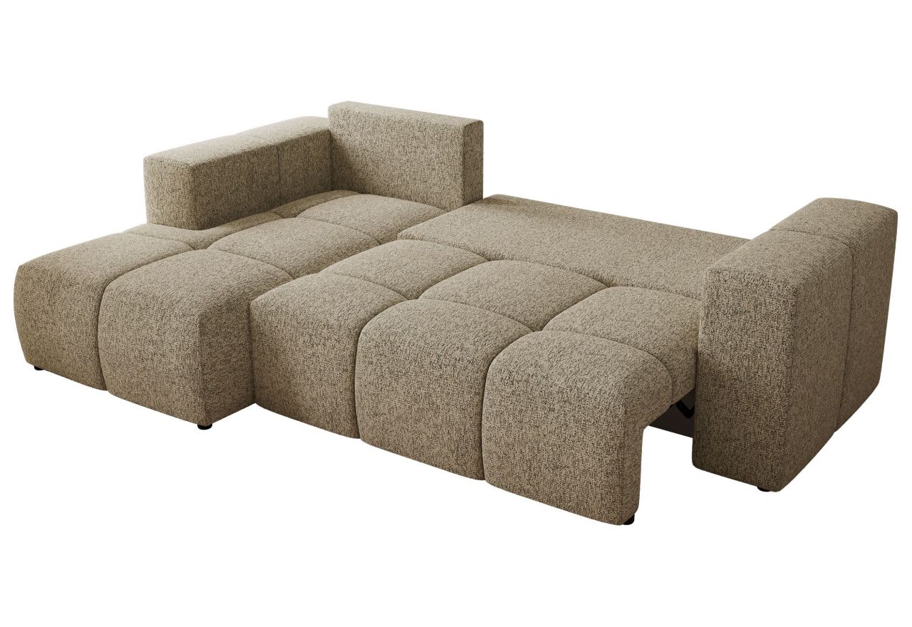 Narożnik MONIVA L - strona lewa - ciemnobeżowy, struktura