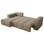 Narożnik MONIVA L - strona lewa - ciemnobeżowy, struktura