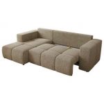 Narożnik MONIVA L - strona lewa - ciemnobeżowy, struktura