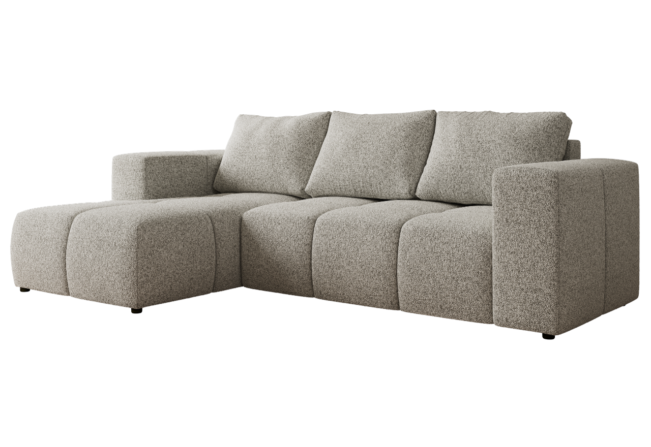 Narożnik MONIVA L - strona lewa - jasnoszary, struktura