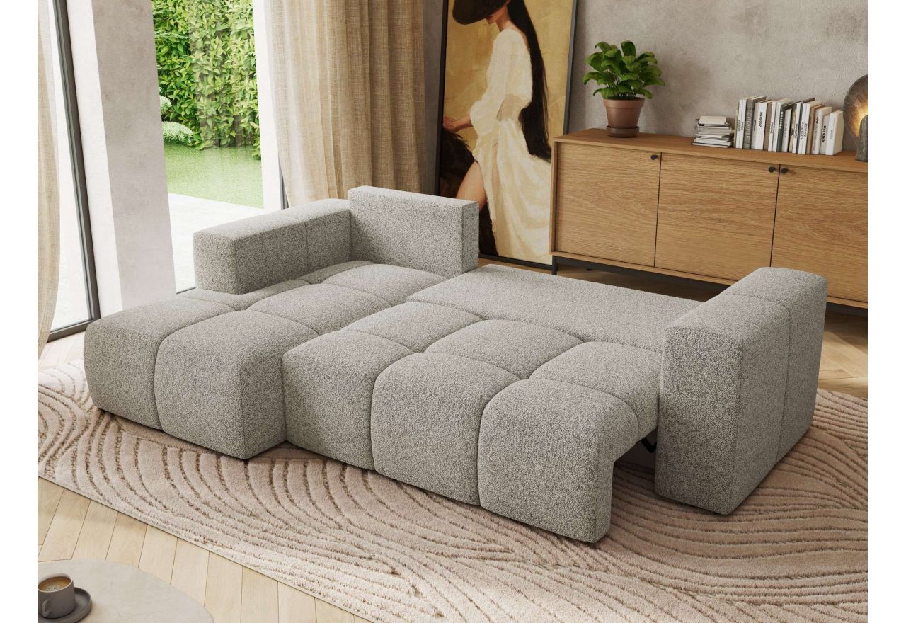 Narożnik MONIVA L - strona lewa - jasnoszary, struktura