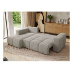 Narożnik MONIVA L - strona lewa - jasnoszary, struktura