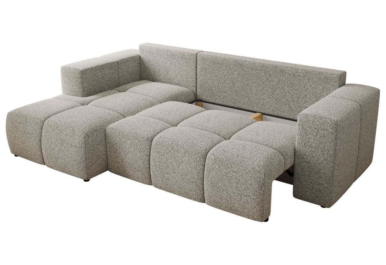 Narożnik MONIVA L - strona lewa - jasnoszary, struktura