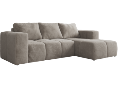 Narożnik MONIVA L - strona prawa - jasnoszary, plusz