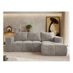 Narożnik MONIVA L - strona prawa - jasnoszary, plusz