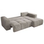 Narożnik MONIVA L - strona prawa - jasnoszary, plusz