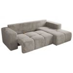 Narożnik MONIVA L - strona prawa - jasnoszary, plusz