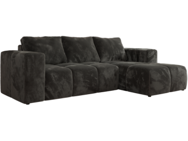 Narożnik MONIVA L - strona prawa - ciemnoszary, plusz