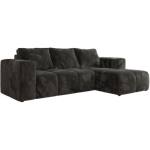 Narożnik MONIVA L - strona prawa - ciemnoszary, plusz