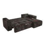 Narożnik MONIVA L - strona prawa - ciemnoszary, plusz