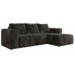 Narożnik MONIVA L - strona prawa - ciemnoszary, plusz